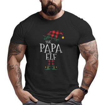 The Papa Elf Matching Family Group Christmas Xmas Big and Tall Men T-shirt | Mazezy