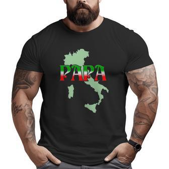Papa For The Italian Father Big and Tall Men T-shirt | Mazezy