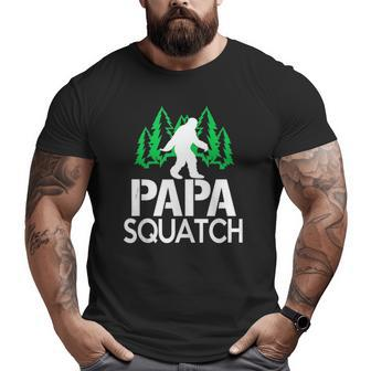 Papa Squatch For Dad Bigfoot Sasquatch Big and Tall Men T-shirt | Mazezy