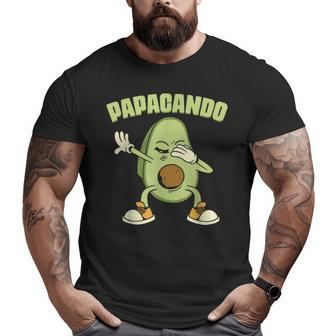 Papacado Vegan Dad Father’S Day Fruit Avocado Lovers Daddy Big and Tall Men T-shirt | Mazezy
