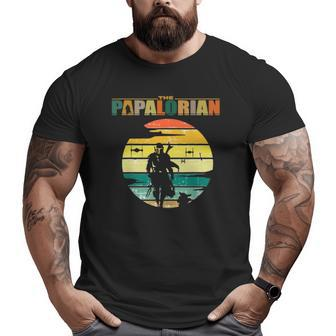 The Papalorian Dadalorian Father's Day Costume Vintage Tee Big and Tall Men T-shirt | Mazezy