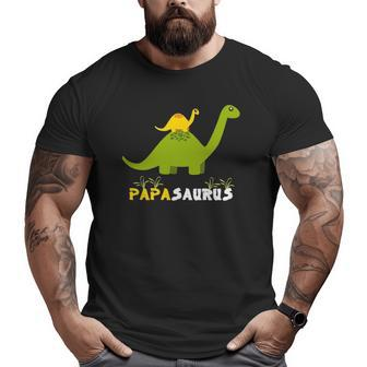 Papasaurus Dinosaur Dad Papa Saurus Father's Day Big and Tall Men T-shirt | Mazezy UK