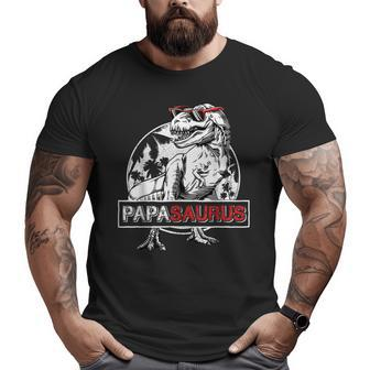 Papasaurus T T Rex Papa Saurus Dinosaur Dad Daddy Men Big and Tall Men T-shirt | Mazezy
