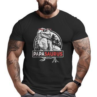 Papasaurusrex Dinosaur Papa Saurus Family Matching Big and Tall Men T-shirt | Mazezy