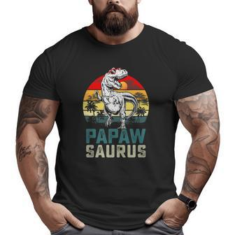 Papawsaurusrex Dinosaur Papaw Saurus Fathers Day Big and Tall Men T-shirt | Mazezy