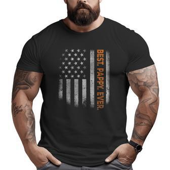 Pappy American Flag Father's Day Big and Tall Men T-shirt | Mazezy