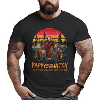Pappy Squatch Like A Grandpa Just Way More Squatchy Retro Big and Tall Men T-shirt | Mazezy