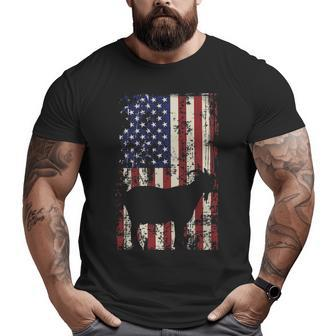 Patriotic Goat 4Th Of July American Flag Big and Tall Men T-shirt | Mazezy