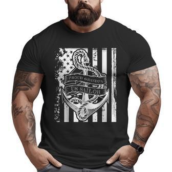 Patriotic Grandpa Of A Us Sailor Flag Big and Tall Men T-shirt | Mazezy
