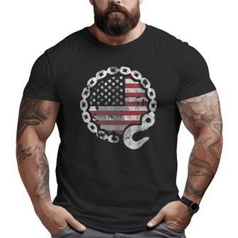 Patriotic Tow Lives Matter Towing Tow Truck Driver Big and Tall Men T-shirt | Mazezy