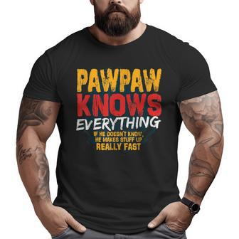 Pawpaw Knows Everything Pawpaw Fathers Day Big and Tall Men T-shirt | Mazezy
