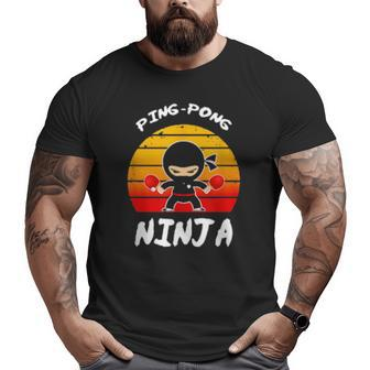 Ping Pong Ninja For Dad From Daughter Vintage Big and Tall Men T-shirt | Mazezy