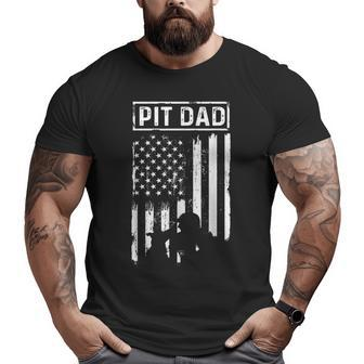 Pit Dad Pitbull Dad 4Th Of July American Flag Big and Tall Men T-shirt | Mazezy