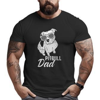 Pitbull Dad Cool Tee Dogs Lover Pit Bull Daddy Big and Tall Men T-shirt | Mazezy
