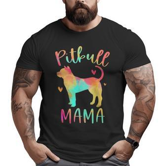Pitbull Mama Colorful Pitbull Terrier Pittie Dog Mom Big and Tall Men T-shirt | Mazezy CA