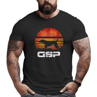 Pointers German Shorthaired Vintage Gsp Dad Big and Tall Men T-shirt | Mazezy