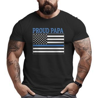 Police Officer Papa Proud Papa Big and Tall Men T-shirt | Mazezy