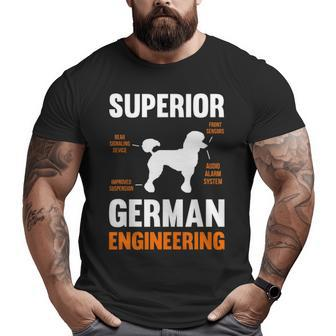 Poodle Dog Superior German Engineering Big and Tall Men T-shirt | Mazezy
