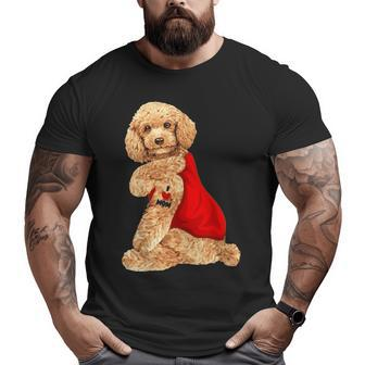 Poodle Dog I Love Mom Tattoo Lover Big and Tall Men T-shirt | Mazezy