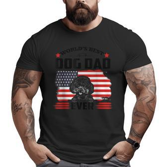 Poodle Dog World's Best Dog Dad Ever For Father's Day Big and Tall Men T-shirt | Mazezy