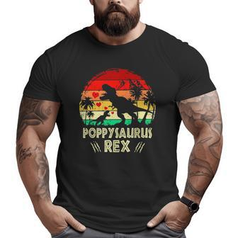 Poppysaurus Father's Day rex Daddy Saurus Men Big and Tall Men T-shirt | Mazezy