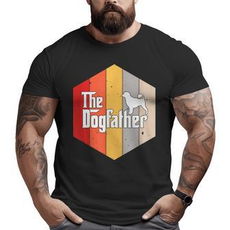 Portuguese Water Dog Retro Vintage Dog Father Big and Tall Men T-shirt | Mazezy