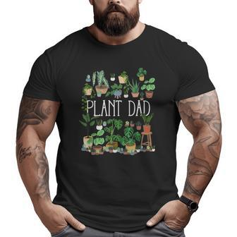Potted Plant Dad Gardening Lover Big and Tall Men T-shirt | Mazezy