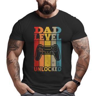 Pregnancy Announcement Dad Level Unlocked Soon To Be Father Big and Tall Men T-shirt | Mazezy