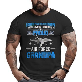 Pride Military Family Proud Grandpa Air Force Big and Tall Men T-shirt | Mazezy
