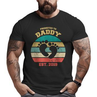 Promoted To Daddy 2019 New Father Dad Big and Tall Men T-shirt | Mazezy