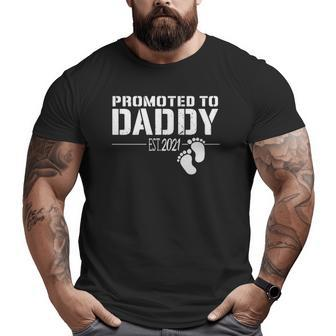 Promoted To Daddy 2021 For New Dad First Time Dad Big and Tall Men T-shirt | Mazezy DE