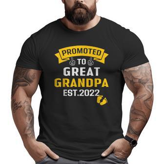 Promoted To Great Grandpa Est 2022 Pregnancy Announcement Big and Tall Men T-shirt | Mazezy DE