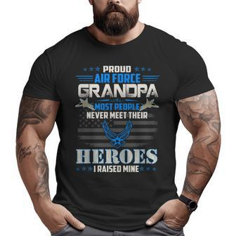 Proud Air Force Grandpa Usair Force Veteran's Day Big and Tall Men T-shirt | Mazezy