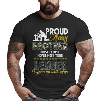 Proud Army Brother American Soldier Veteran Army Hero Big and Tall Men T-shirt | Mazezy