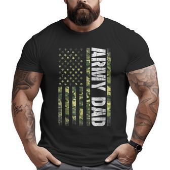 Proud Army Dad United States Usa Flag For Father's Day Big and Tall Men T-shirt | Mazezy