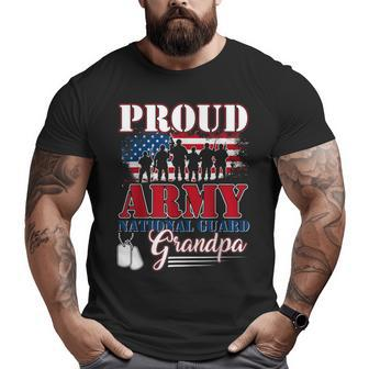 Proud Army National Guard Grandpa Veteran Big and Tall Men T-shirt | Mazezy