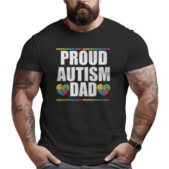 Proud Autism Dad Father Of Autistic Child Big and Tall Men T-shirt | Mazezy