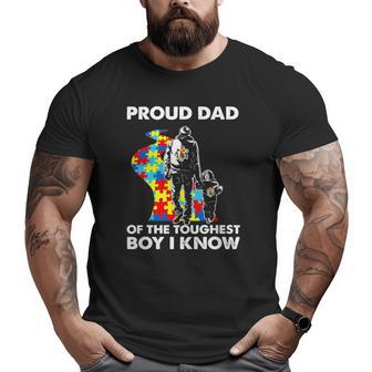 Proud Autism Dad Father And Son Autism Awareness Big and Tall Men T-shirt | Mazezy