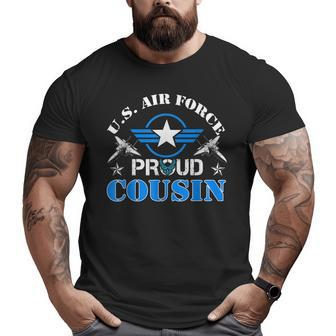 Proud Cousin Us Air Force Usaf Veteran Big and Tall Men T-shirt | Mazezy