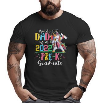 Proud Dad Of A 2022 Pre-K Graduate Unicorn Grad Senior Big and Tall Men T-shirt | Mazezy