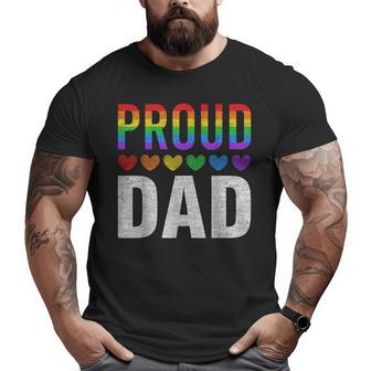 Proud Dad Of Gay Lesbian Lgbt Family Matching Pride Ally Big and Tall Men T-shirt | Mazezy UK