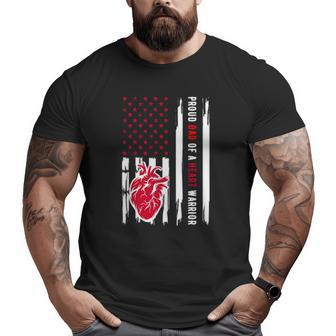 Proud Dad Of A Heart Warrior Chd Awareness Big and Tall Men T-shirt | Mazezy