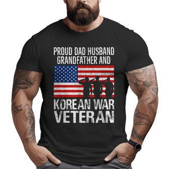 Proud Dad Husband Grandfather And Korean War Veteran Big and Tall Men T-shirt | Mazezy
