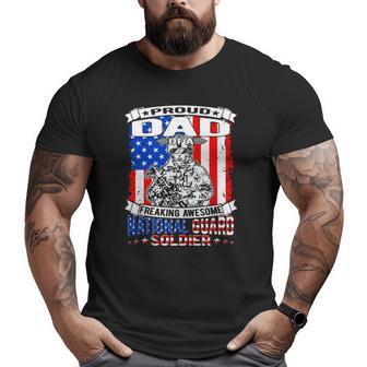 Proud Dad Of A National Guard Soldier Military Father Big and Tall Men T-shirt | Mazezy