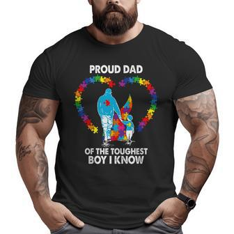 Proud Dad Of The Toughest Boy I Know V2 Big and Tall Men T-shirt | Mazezy