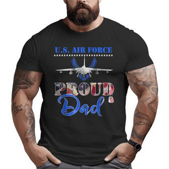 Proud Dad Us Air Force Stars Air Force Family Big and Tall Men T-shirt | Mazezy