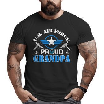 Proud Grandpa Us Air Force Usaf Veteran Big and Tall Men T-shirt | Mazezy