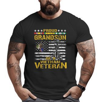 Proud Grandson Of A Vietnam Veteran Vietnam War Vet Big and Tall Men T-shirt | Mazezy