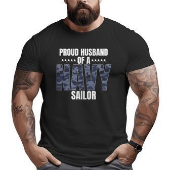 Proud Husband Of A Navy Sailor Veterans Day Big and Tall Men T-shirt | Mazezy