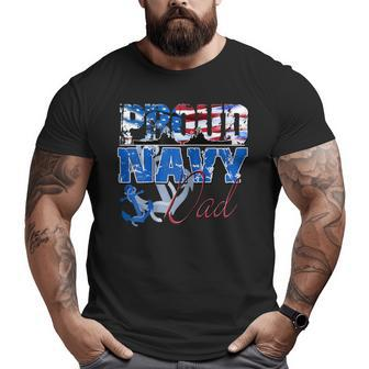 Proud Navy Dad Patriotic Sailor Shirt Fathers Day Big and Tall Men T-shirt | Mazezy UK